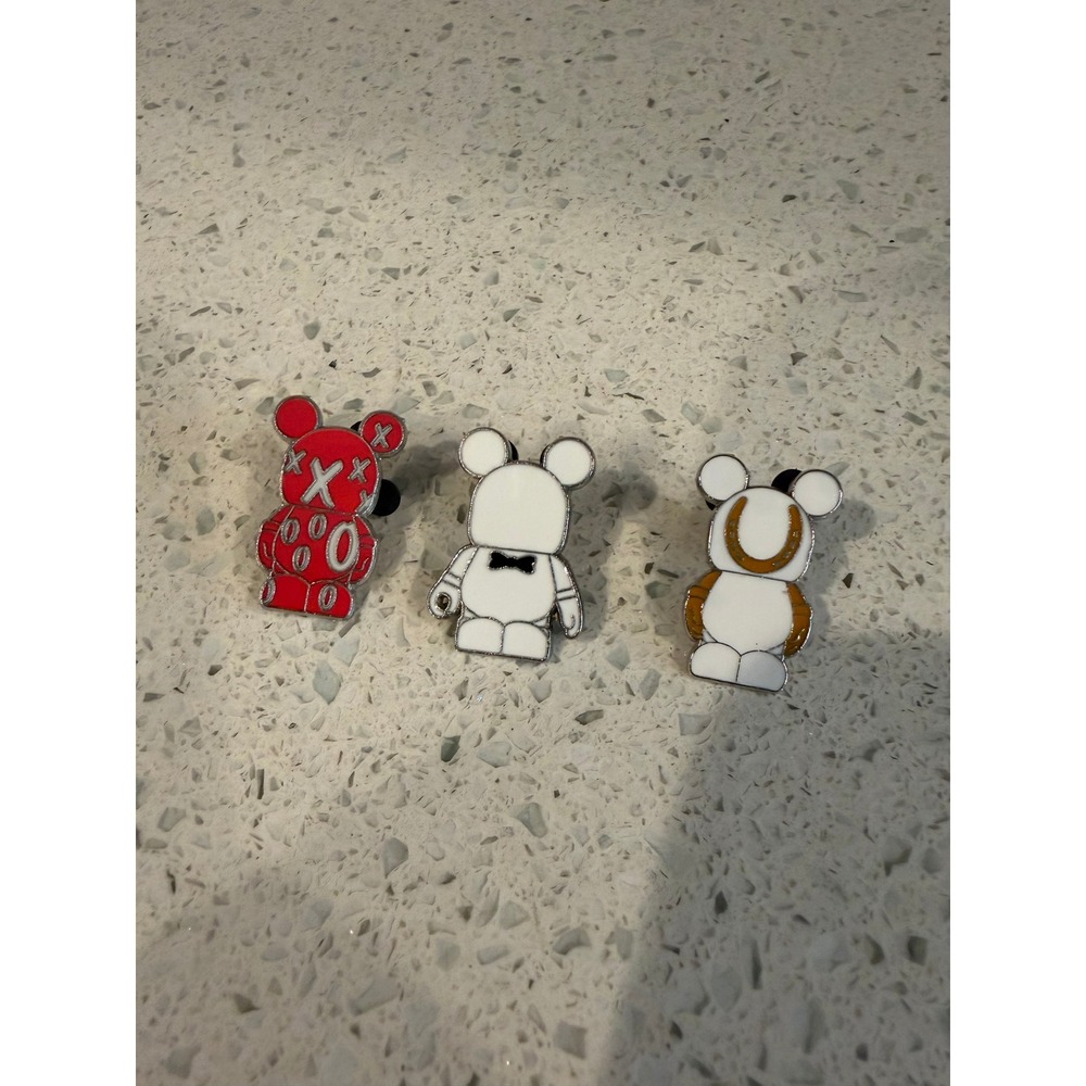 Disney Vinylmation Pin Lot Minnie Bow Horseshoe Collectible Pins